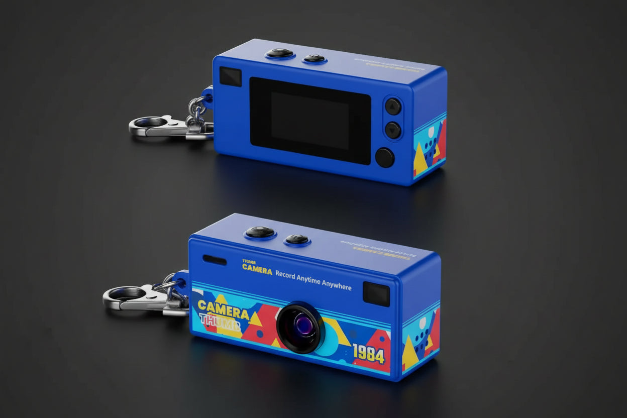 Magecam Retro Camera Keychain 1080P, Built-in Flash, Vintage Design