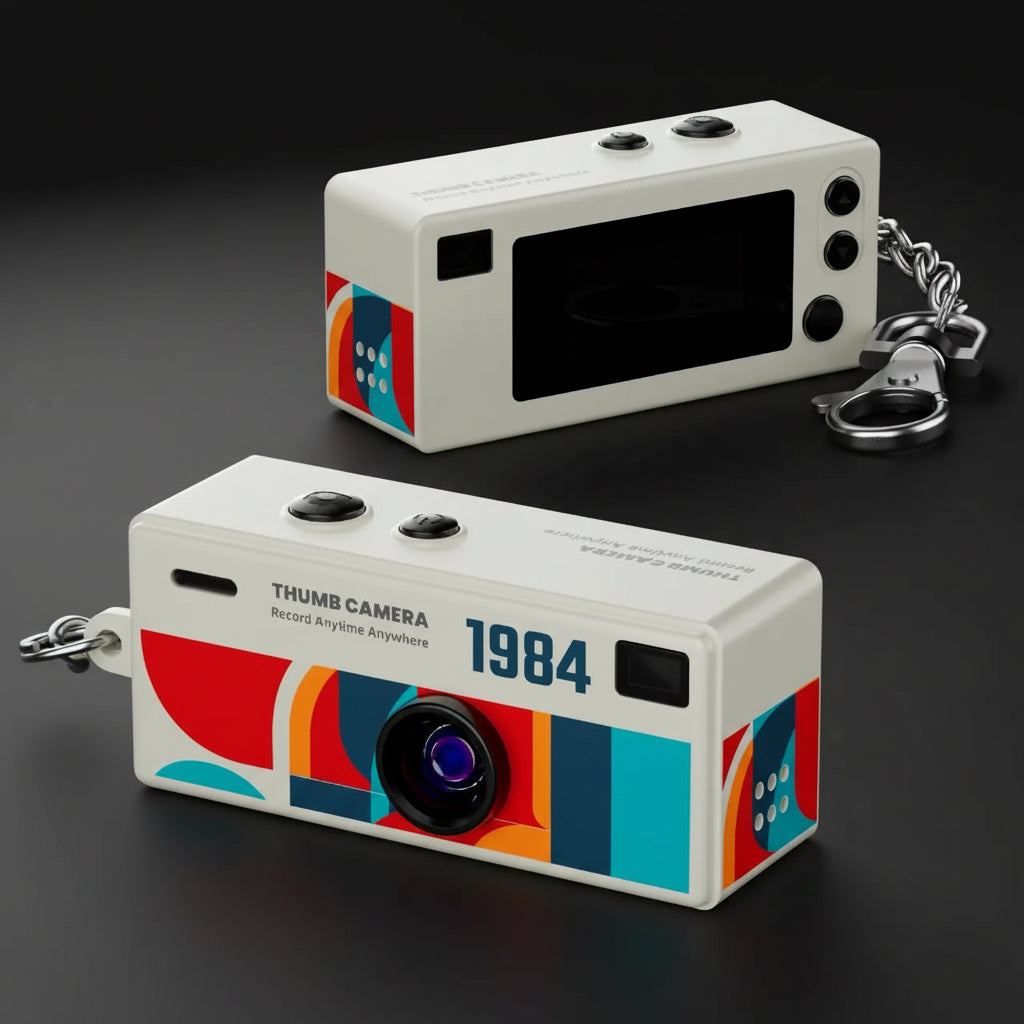 Magecam Retro Camera Keychain 1080P, Built-in Flash, Vintage Design